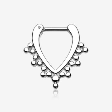 Regent Drape Filigree Septum Clicker-Steel
